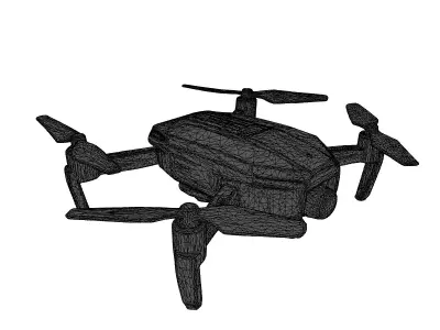 Futuristic Camera Drone Quadcopter 3D model