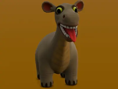 Cartoon Dino 3D Model Low-poly 3D model
