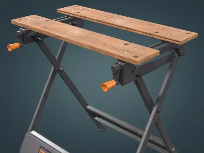 Workbench Low-poly 3D model 2