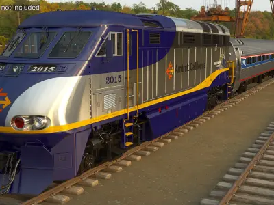 Passenger Train Amtrak California 3D model