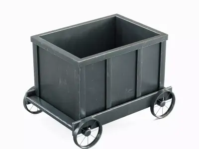 Mining Trolley 01 Low-poly 3D model