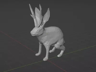 HornedRabbit Free 3D model
