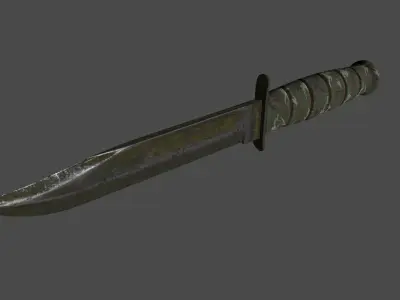 knife 7 Low-poly 3D model