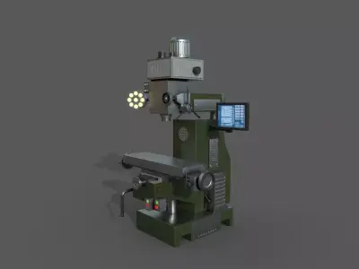 Milling Machine  Low-poly 3D model