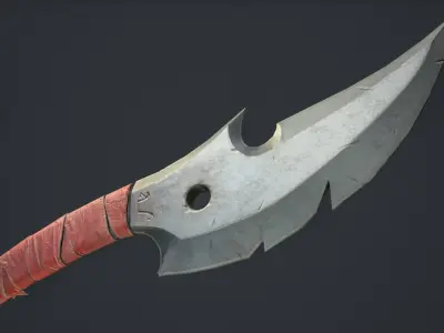 Stylized old age Blade Low-poly 3D model