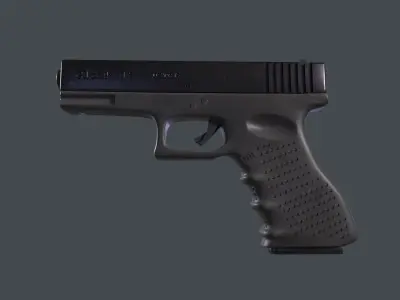 Glock 17 Pistol 3D Model Low-poly 3D model