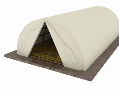 Syrian Tent City Part 003 Low-poly 3D model