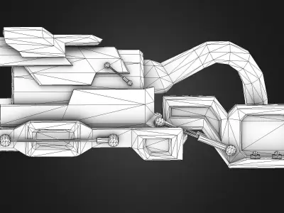 SciFi Cyberpunk Cannon Futuristic Weapon Boss Low-poly 3D model
