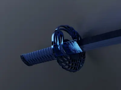 Blue Crane Katana Free low-poly 3D model