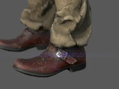 WORLD WAR II PILOT Low-poly 3D model
