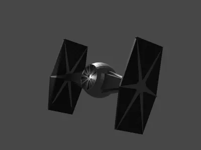 Low poly star wars ship Low-poly 3D model