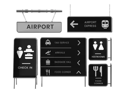 Airport Navigation Set 03 3D model