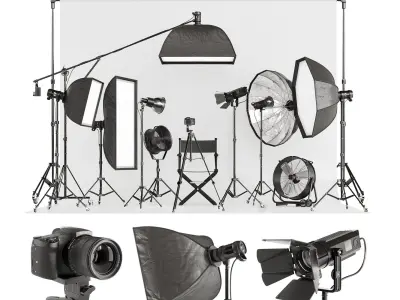  A set of equipment for a photo studio l 