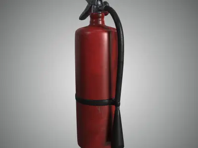 old fire extinguisher Low-poly 3D model buy