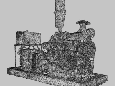 Industrial rusty device 3D model