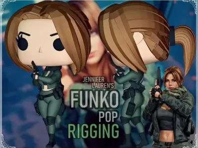 Funko Woman Oc jennifer Lourens Low-poly 3D model