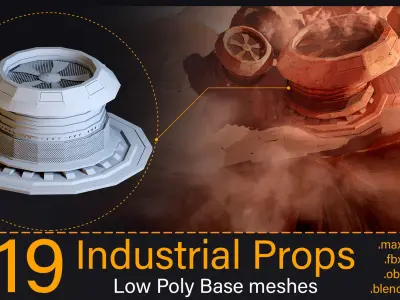 19- Industrial props 3D model