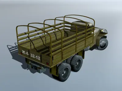 Studebaker us6 Low-poly 3D model