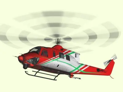 Fire rescue helicopter Helitack Free 3D model