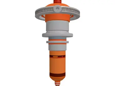Futuristic Stimpack Injector 3D Model 3D model