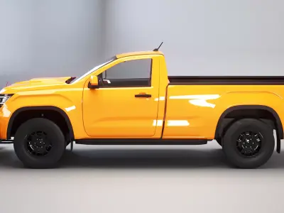 Generic Snowplow Pickup Truck 3D model
