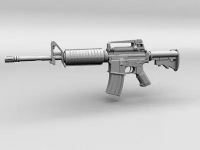 Carbine Rifle 3D Model 3D model