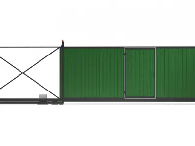 Sliding gates 3D model Polygon mesh