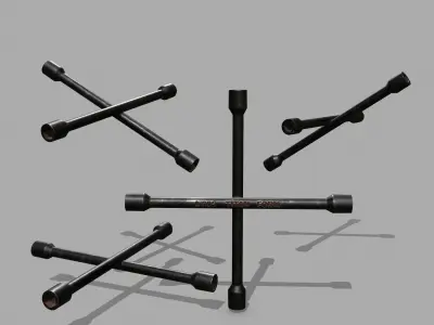 Lug Wrench Low-poly 3D model purchase