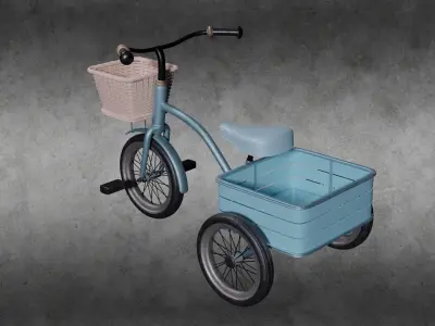 Traditional Tricycle 3D model