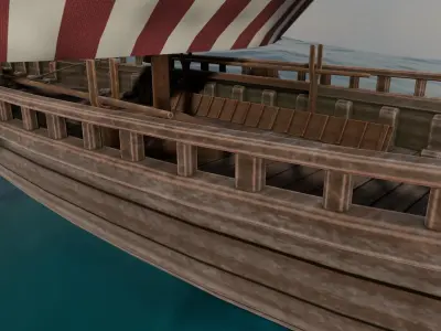 Ship 3D Model Low-poly 3D model