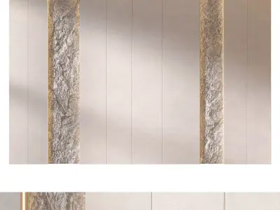 Headboard 3d Wall Panel 09 3D model