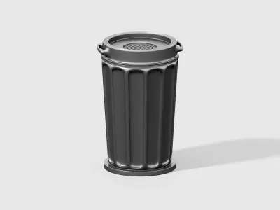 City Trash Can Free 3D model