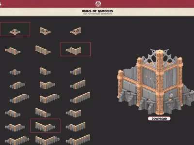 Damocles City Builder - Military Base - Modular Buildings 3D print model