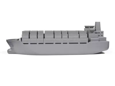 Modern container ship 3D print model