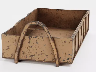 Skip V6 - Realistic Worn Metal Dumpster 3D model