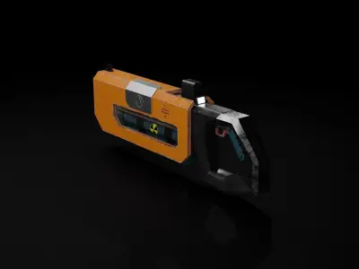 SciFi plasma Gun Low-poly 3D model