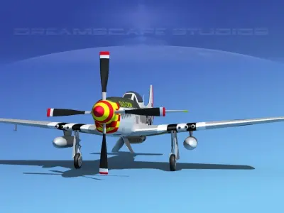 P-51D Mustang Old Crow 3D model