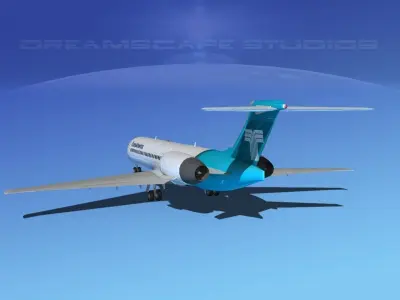 Boeing 717-200 Trans America 3D model