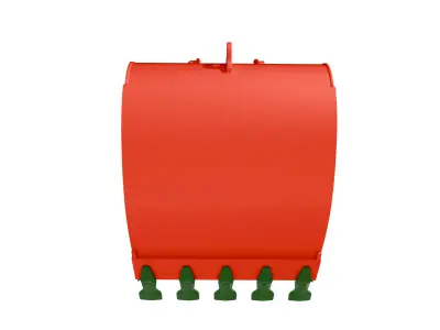 ESCO Heavy-Duty Plate Lip Bucket HDP for Hydraulic Excavator Low-poly 3D model