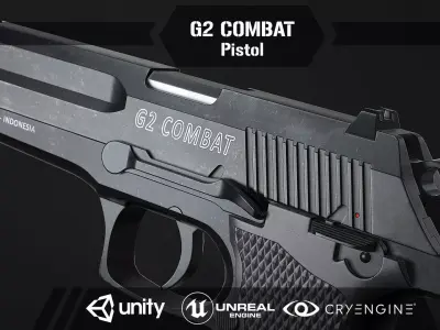 G2 Combat Pistol Free low-poly 3D model