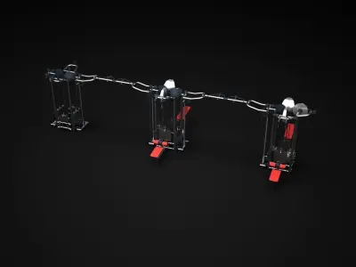 Multistation Fitness Cable Machine 3D model