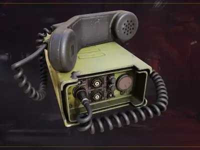 Military Radio R35F Low-poly 3D model