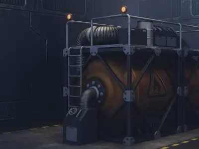 Industrial Gas Tank 3D model purchase