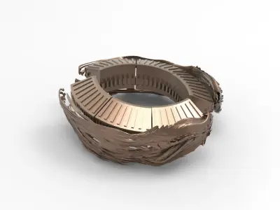 Sci fi portal stand 1  3D model