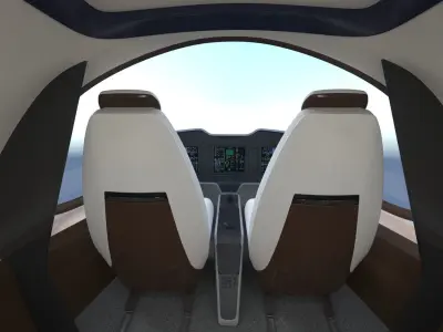 Aircraft Remote Control and Chair 3D model