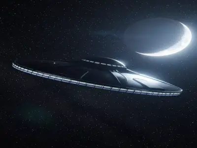 Sci Fi Flying Saucer UFO 3D Model  3D model
