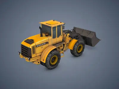 Wheel Loader Low-poly 3D model by 3dmodelreactor - Low-poly