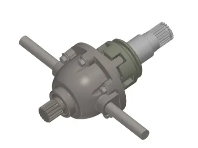 Differential Gearbox Free 3D model