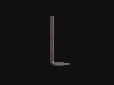 Medieval Hoe Spade Low-poly 3D model