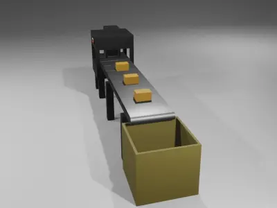 Machine Industrial - Line - Maquina Low-poly 3D model